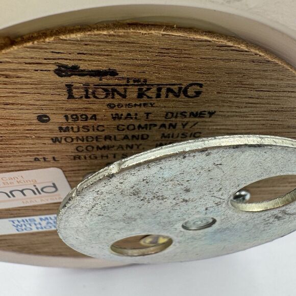 Walt Disney The Lion King Music Box Rare 1994 Collection Schmid Revolving Circle - Picture 8 of 9